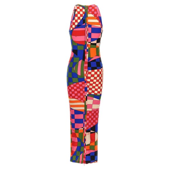 Emilio Pucci Giardino Print Long Dress Maxi Stretch-jersey - Picture 13 of 16